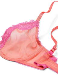 Мереживний комплект білизни Victoria's Secret погруддя та трусики тонг 1159842650 (Помаранчевий 38D/XL)