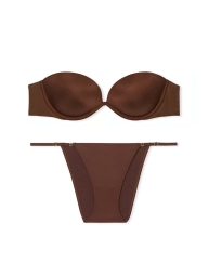 Комплект белья Victoria's Secret бюст Push-up и трусики бикини 1159837875 (Коричневый 32C/S)
