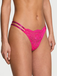 Кружевной комплект Victoria's Secret корсет-бюст и трусики бразильяны 1159837902 (Розовый 32B/XS)