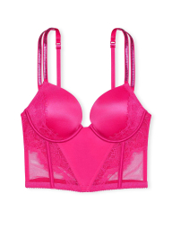 Кружевной комплект Victoria's Secret корсет-бюст и трусики бразильяны 1159837902 (Розовый 32B/XS)