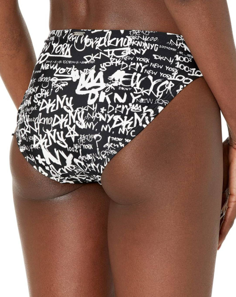 Женские плавки DKNY с принтом 1159832400 (Черный XL)