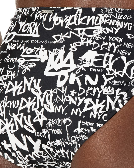 Женские плавки DKNY с принтом 1159832400 (Черный XL)