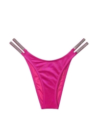 Женские высокие плавки бразильяны Victoria's Secret со стразами 1159826832 (Розовый XS)