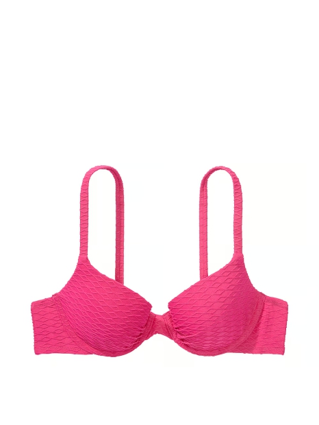 Роздільний купальник Victoria's Secret топ Push-Up та плавки шортики 1159813950 (Рожевий, 32B)