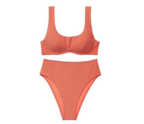 Роздільний купальник Victoria's Secret Pink топ та плавки чики 1159827293 (Помаранчевий S) 1159827293 (Помаранчевий, S)