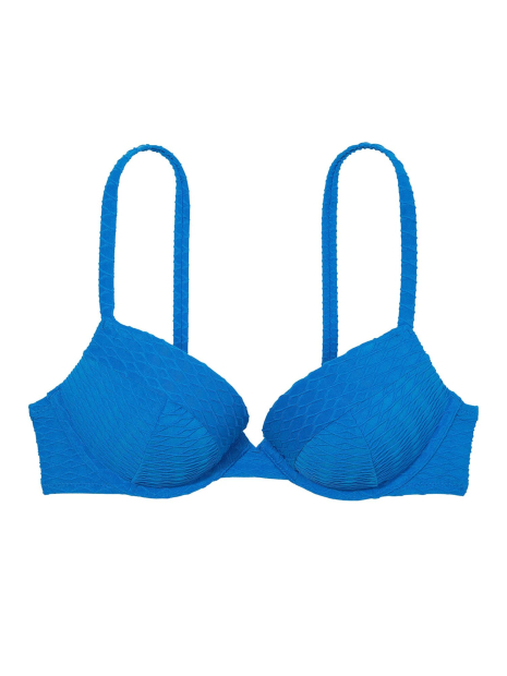 Раздельный купальник Victoria's Secret топ-бюст Push-Up и плавки чики высокие 1159830991 (Синий 34B/S)