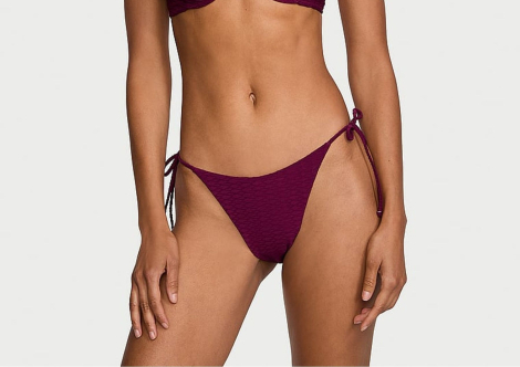 Роздільний купальник зі спідницею Victoria's Secret топ та плавки чики 1159834265 (Бордовий 32A/XS)