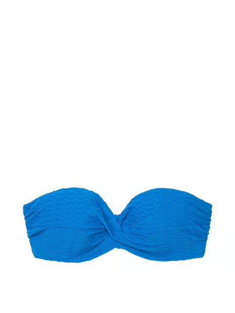 Раздельный купальник Victoria's Secret топ-бандо с Push-Up и плавки чики 1159836086 (Синий 38DD/XL)