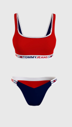 Женский раздельный купальник Tommy Hilfiger 1159779359 (Красный/Синий, XXL)