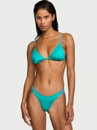 Раздельный купальник со стразами Victoria's Secret топ и плавки бразильяны 1159807988 (Зеленый, S)