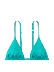 Раздельный купальник со стразами Victoria's Secret топ и плавки бразильяны 1159807990 (Зеленый, L)