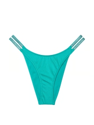 Роздільний купальник зі стразами Victoria's Secret топ та плавки бразилії 1159807988 (Зелений, XL)