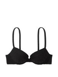 Раздельный купальник Victoria's Secret топ-бюст Push-Up и плавки чики 1159818722 (Черный 34C/M)