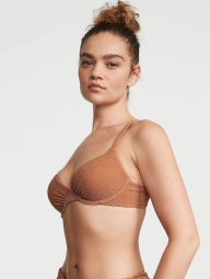 Раздельный купальник Victoria's Secret бюст Push-Up и плавки бразильяны 1159816903 (Коричневый 36D/L)