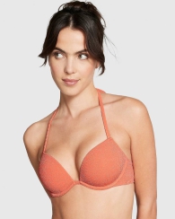 Раздельный купальник Victoria's Secret PINK бюст Super Push-Up и плавки чики 1159823084 (Оранжевый XXL)