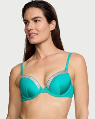 Раздельный купальник Victoria's Secret Push-Up топ и плавки бразильяны 1159827155 (Бирюзовый 34A/S)