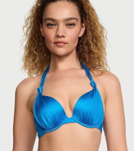 Раздельный купальник Victoria's Secret топ Push-Up и плавки бразильяны 1159832032 (Синий 32B/XS)