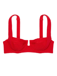 Раздельный купальник Victoria's Secret топ и плавки бразильяна 1159833471 (Красный 32C/S)