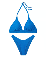Раздельный купальник Victoria's Secret топ-бюст Push-Up и плавки бразильяны 1159833610 (Синий XL)