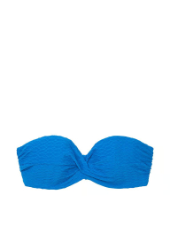 Раздельный купальник Victoria's Secret топ-бандо с Push-Up и плавки чики 1159836086 (Синий 38DD/XL)