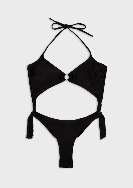Купальник Emporio Armani з бахромою 1159832242 (Чорний L).