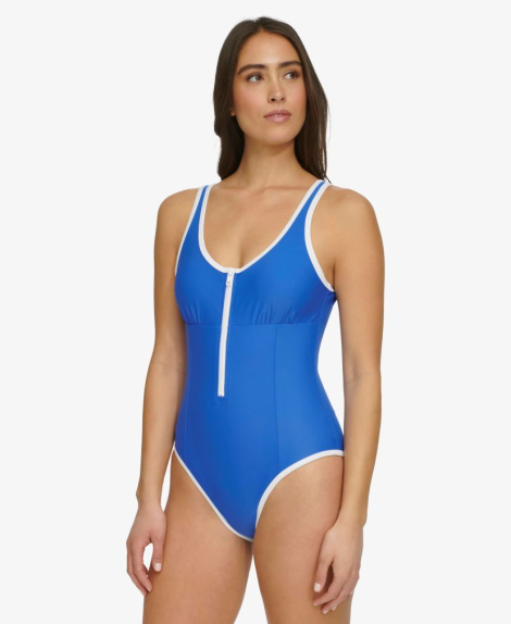 Сдельный купальник Tommy Hilfiger с молнией 1159832293 (Синий XS)