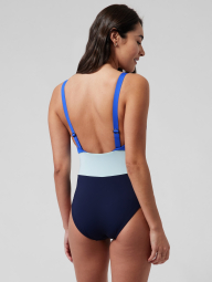 Сдельный женский купальник Athleta с открытой спиной 1159772597 (Синий, XS)