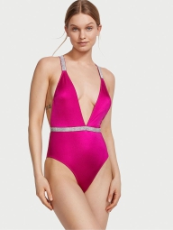 Сдельный купальник Victoria's Secret со стразами 1159818361 (Розовый XXL)