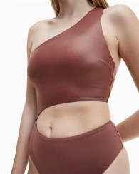 Купальник Calvin Klein на одне плече 1159829512 (Коричневий L)