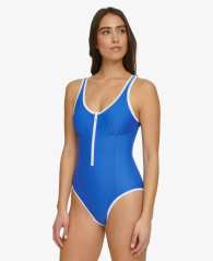 Сдельный купальник Tommy Hilfiger с молнией 1159832293 (Синий XS)