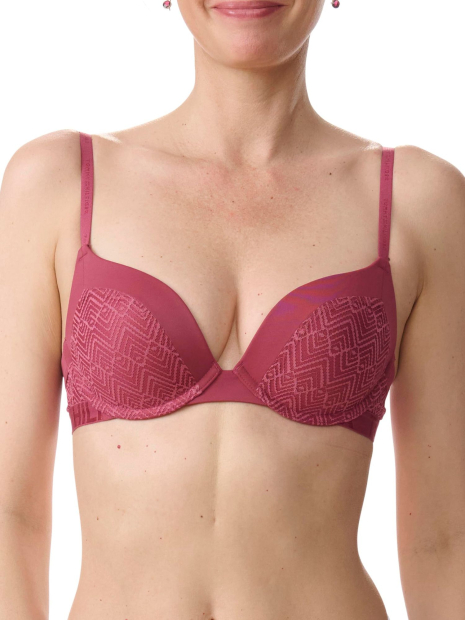 Набор бюстгальтеров Tommy Hilfiger Push-Up 1159832845 (Бежевый/Розовый 34C)