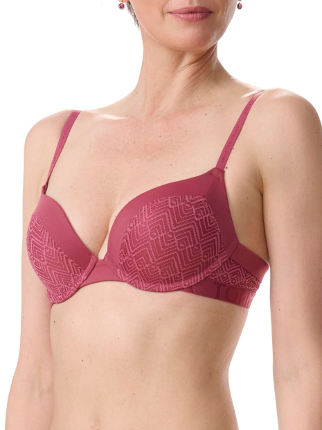 Набор бюстгальтеров Tommy Hilfiger Push-Up 1159832845 (Бежевый/Розовый 34C)