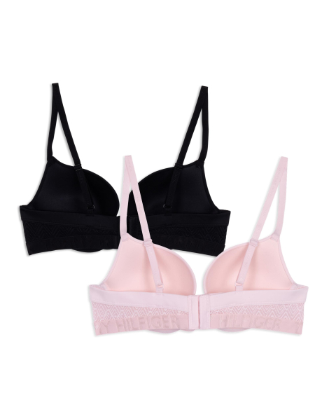 Набор бюстгальтеров Tommy Hilfiger Push-Up 1159833314 (Черный/Розовый 36C)