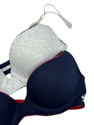 Набор бюстгальтеров Tommy Hilfiger push up 1159797375 (Синий/Серый, 34A)