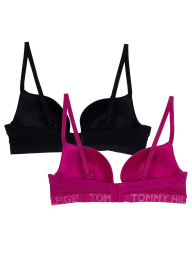 Набор бюстгальтеров Tommy Hilfiger Push-Up 1159832182 (Черный/Розовый 36C)