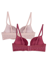 Набор бюстгальтеров Tommy Hilfiger Push-Up 1159832845 (Бежевый/Розовый 34C)