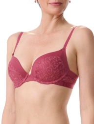 Набор бюстгальтеров Tommy Hilfiger Push-Up 1159832845 (Бежевый/Розовый 34C)
