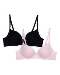 Набор бюстгальтеров Tommy Hilfiger Push-Up 1159833314 (Черный/Розовый 36C)