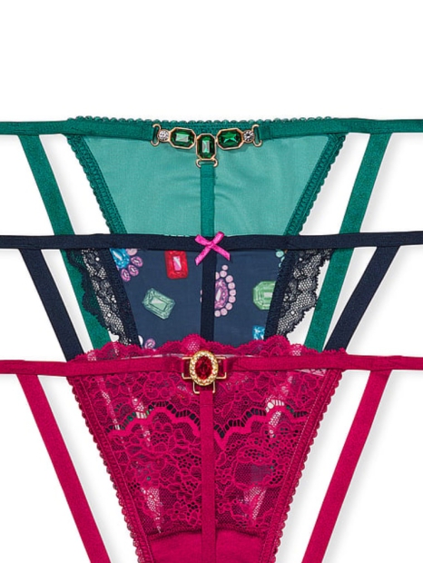 Женские трусики стринги Victoria's Secret набор 1159803584 (Разные цвета, XS)