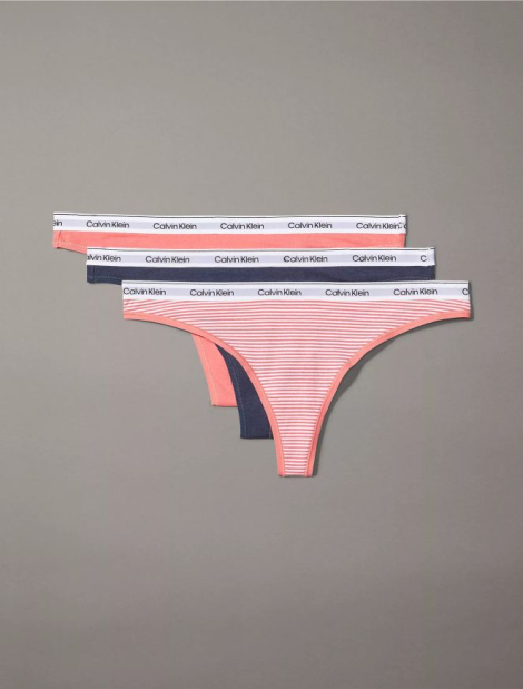 Женские трусики тонг Calvin Klein набор 1159816492 (Разные цвета L)