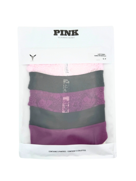 Жіночі трусики тонг Victoria's Secret PINK набір 1159819950 (Різні кольори S)