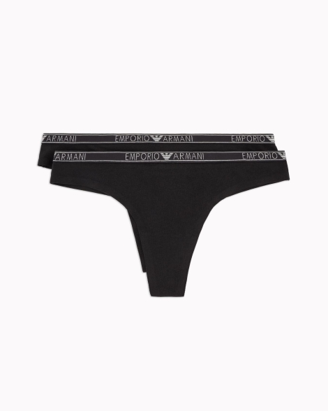 Набір трусиків тонг Emporio Armani 2шт 1159826495 (Чорний XL)