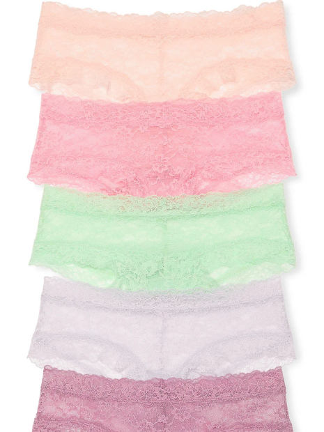 Мереживні трусики чики Victoria's Secret набір 1159833482 (Різні кольори XL)