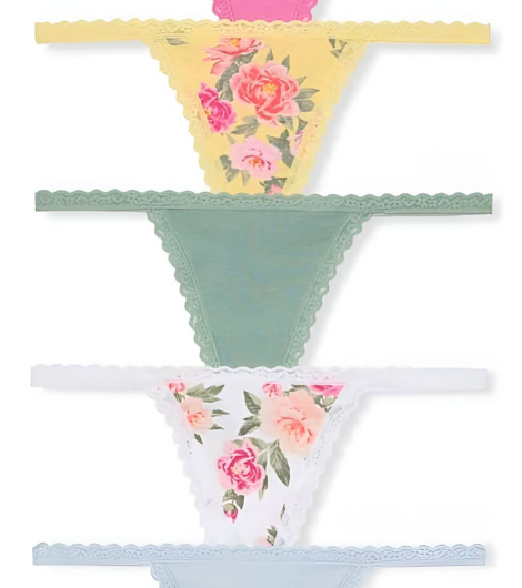 Набір з 5 трусиків Victoria's Secret стрінги 1159834117 (Різні кольори M)