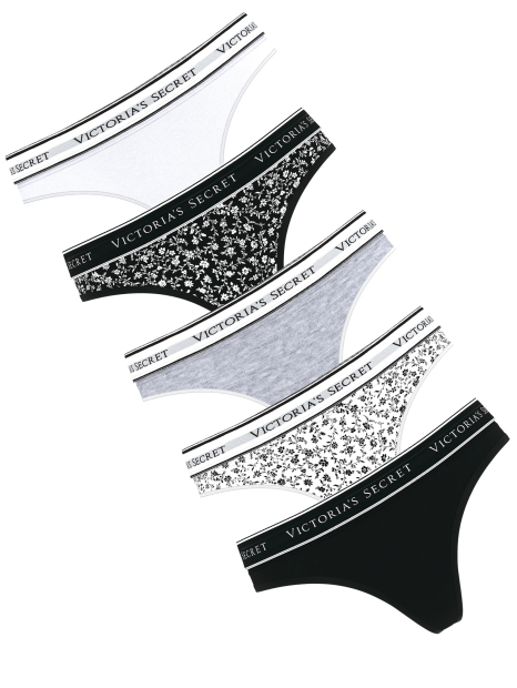 Женские трусики тонг Victoria's Secret набор 1159837831 (Разные цвета M)
