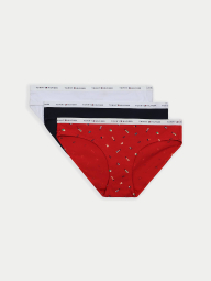 Женские трусики бикини Tommy Hilfiger набор 1159771489 (Белый/Синий/Красный, XL)