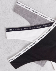 Трусики тонг набор Tommy Hilfiger 1159772496 (Белый/Серый/Черный, XL)