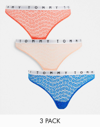 Женские кружевные трусики тонг Tommy Hilfiger набор 1159782504 (Разные цвета, XS)