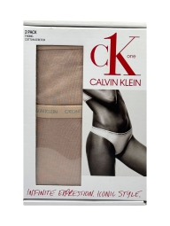 Женские трусики тонг Calvin Klein набор 1159780315 (Бежевый, XL)