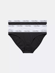 Набір з 3 трусиків бікіні Calvin Klein з логотипом 1159823184 (Чорний/Білий XS)